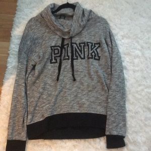 Pink Victoria’s Secret Grey Turtleneck Sweatshirt